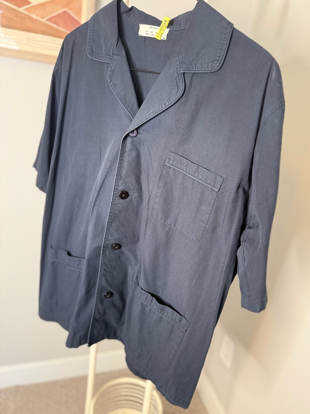 Zara Originals Navy Short-Sleeve Lightweight Shirt - Picture 7 of 8